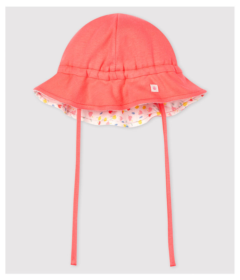 Chapeau bob b&eacute;b&eacute; en bouclette &eacute;ponge en coton biologique orange