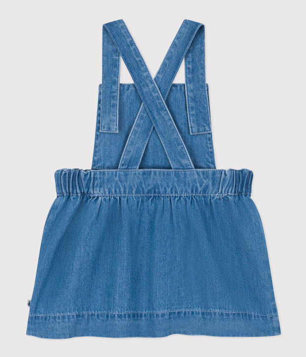 Jurk zonder mouwen van licht denim voor baby's blauw