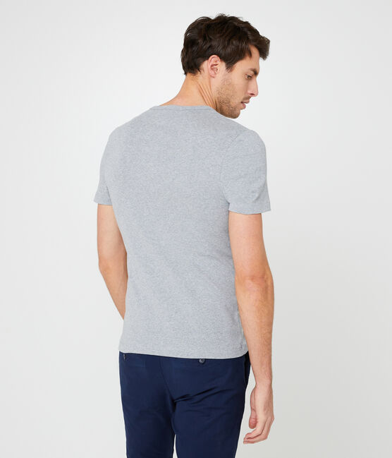 Heren-t-shirt met korte mouwen en ronde hals grijs SUBWAY CHINE