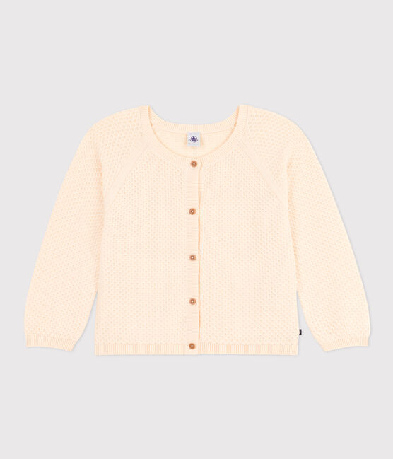 Cardigan en coton enfant fille écru AVALANCHE