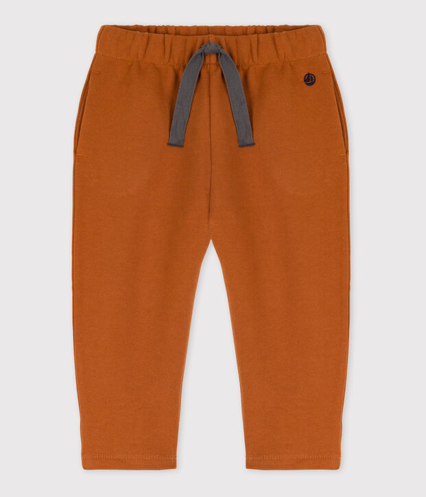 Broek in molton voor baby's bruin