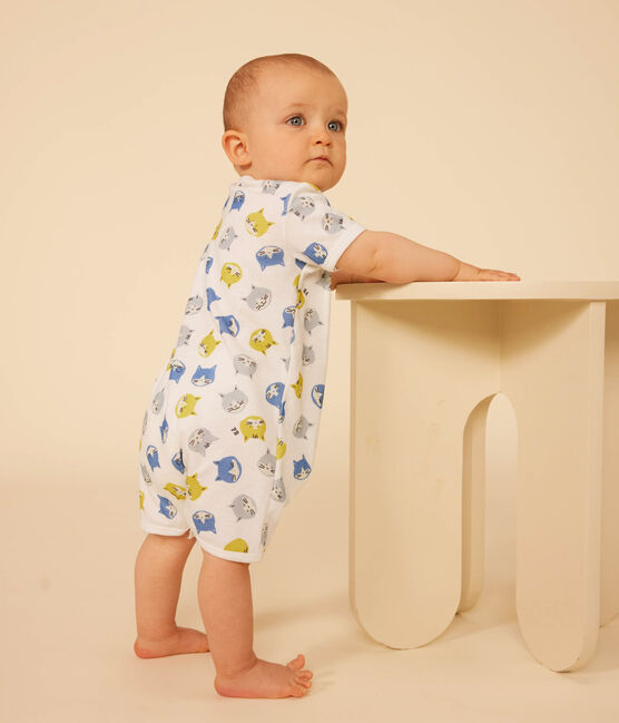 set van 2 korte playsuits van katoen voor baby's variante 1