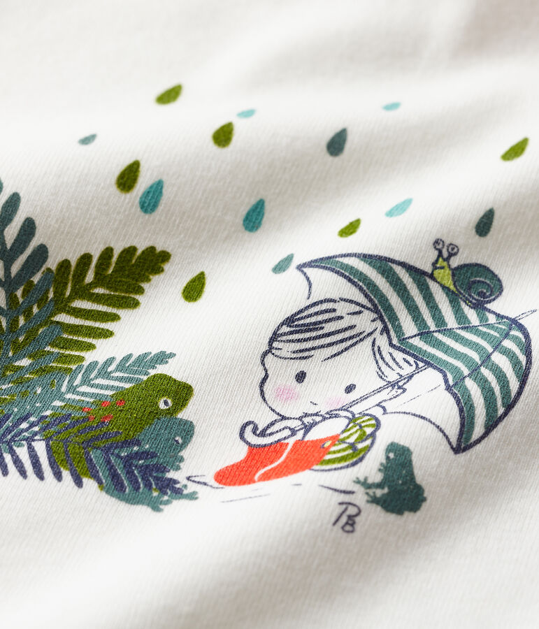 T-shirt met korte mouwen babyjongen wit