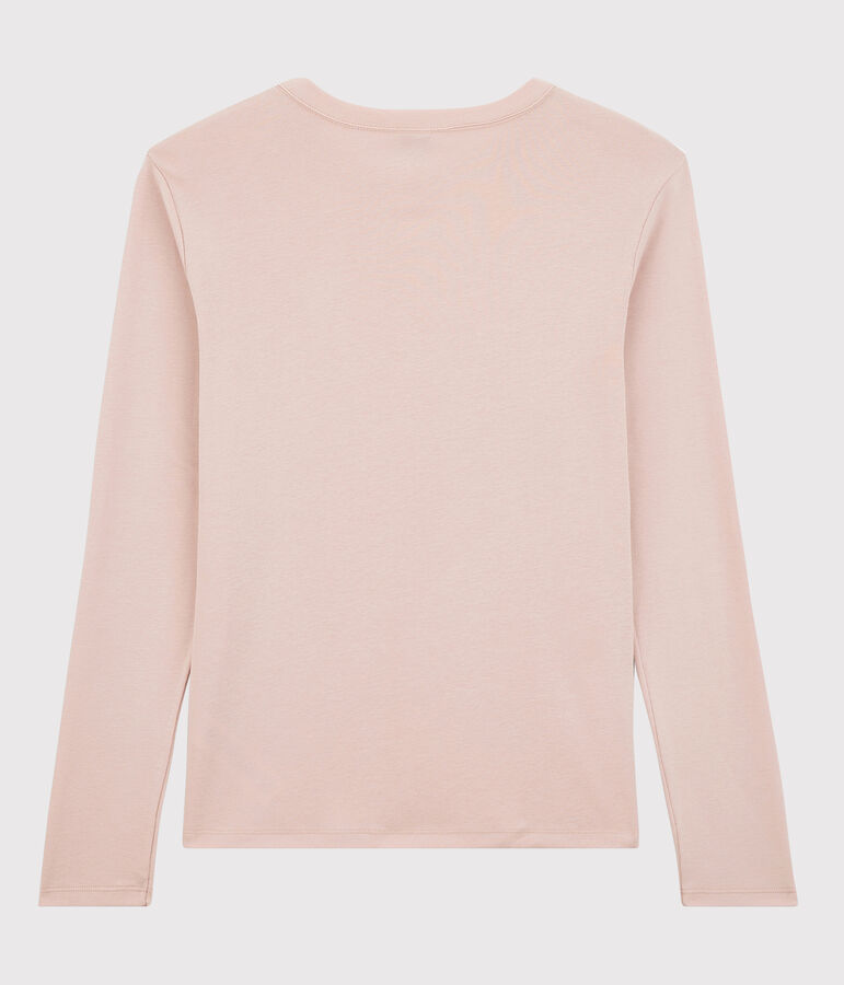 T-shirt col rond iconique en coton Femme rose GLOVE