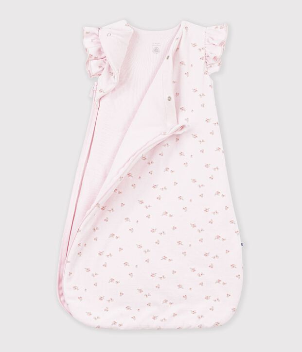 Fluwelen babytrappelzakje met bloemenprint TOG 3 roze/multicouleur