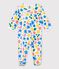 Slaappakje met bloemenprint in katoen voor baby's wit MARSHMALLOW/wit MULTICO