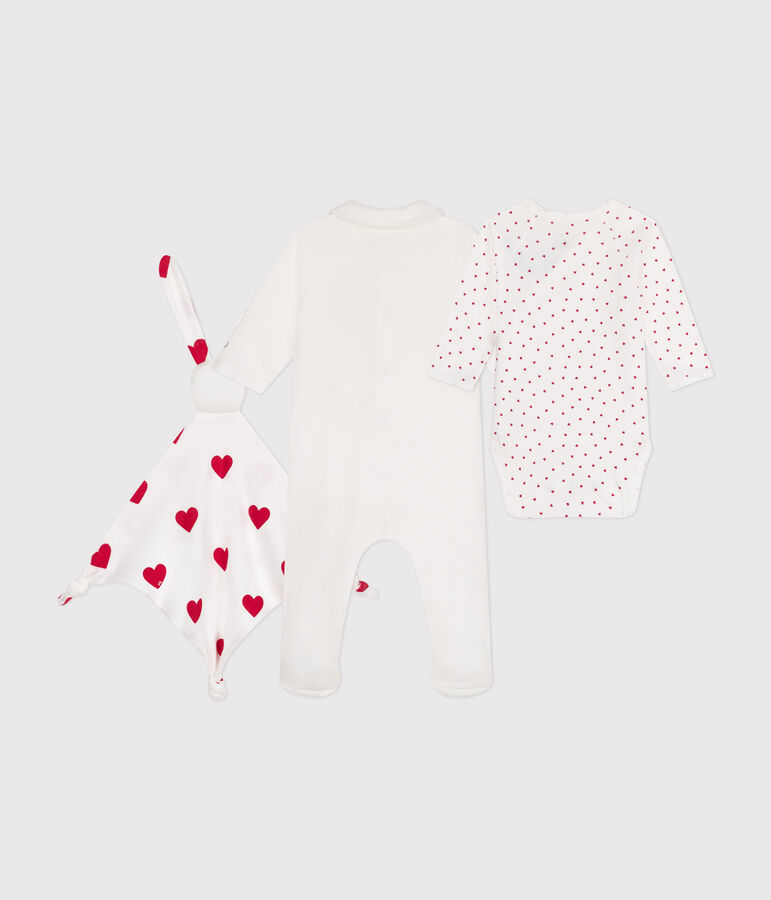 Lot 3 pi&egrave;ces en coton b&eacute;b&eacute; multicouleur