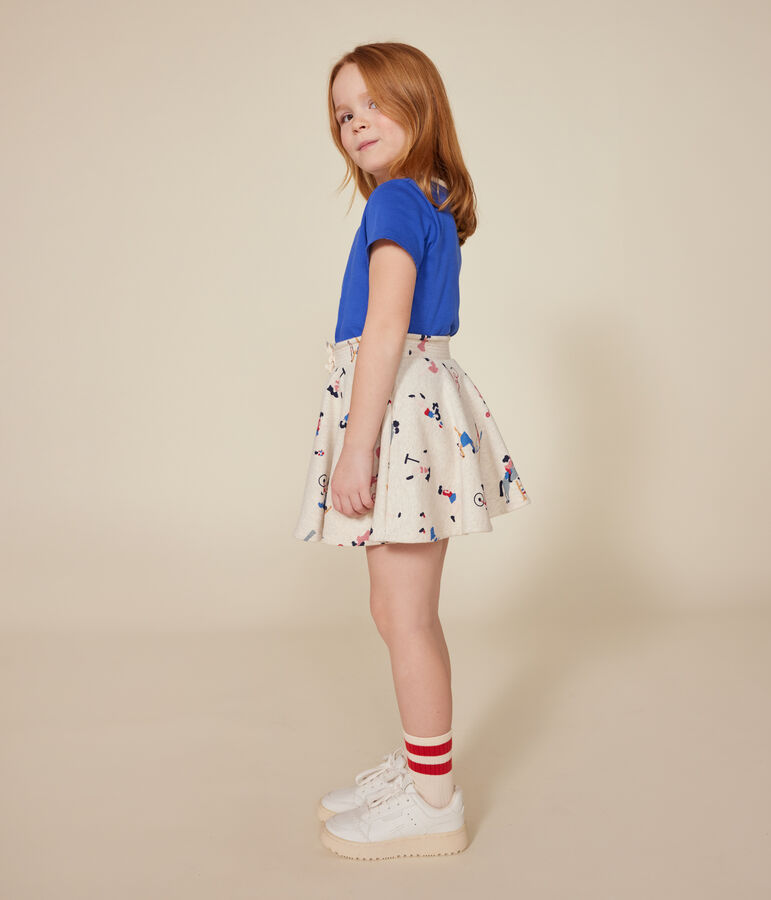 Tee-shirt manches courtes en coton enfant fille bleu CALVIN