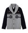 Tricot cardigan jongens grijs SUBWAY/blauw SMOKING/ CUIVRE