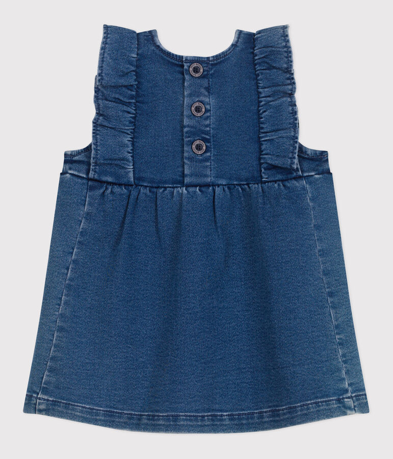 Robe b&eacute;b&eacute; en jean sans manches bleu