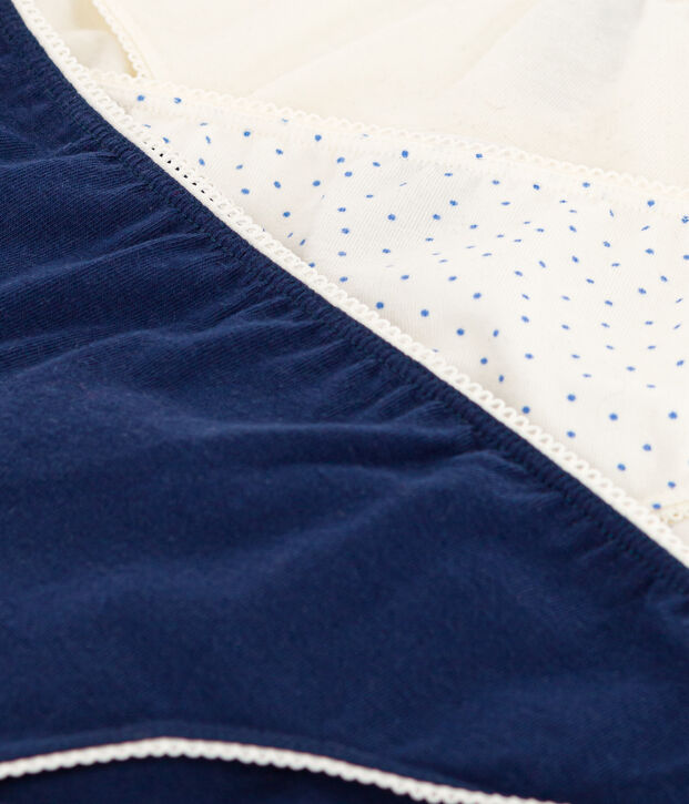 Lot de 3 culottes &agrave; pois en coton et &eacute;lasthanne fille multicouleur