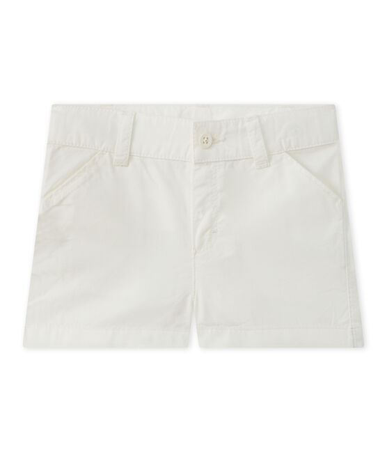 Short bébé garçon en coton blanc MARSHMALLOW