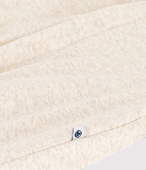 Combinaison longue ouatinée à capuche en coton bébé beige MONTELIMAR CHINE