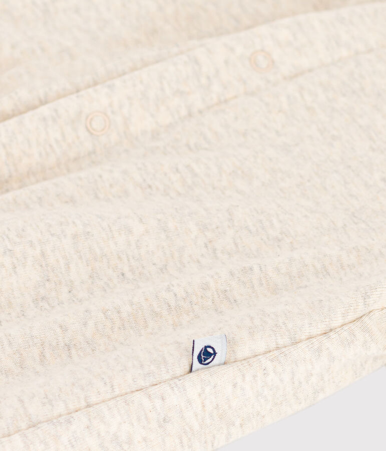 Combinaison longue ouatin&eacute;e &agrave; capuche en coton b&eacute;b&eacute; beige