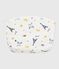 Pochette bébé en coton imprimé baleines MARSHMALLOW/ ADRIATIC