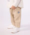 Pantalon b&eacute;b&eacute; en coton uni avec badge, style cargo beige