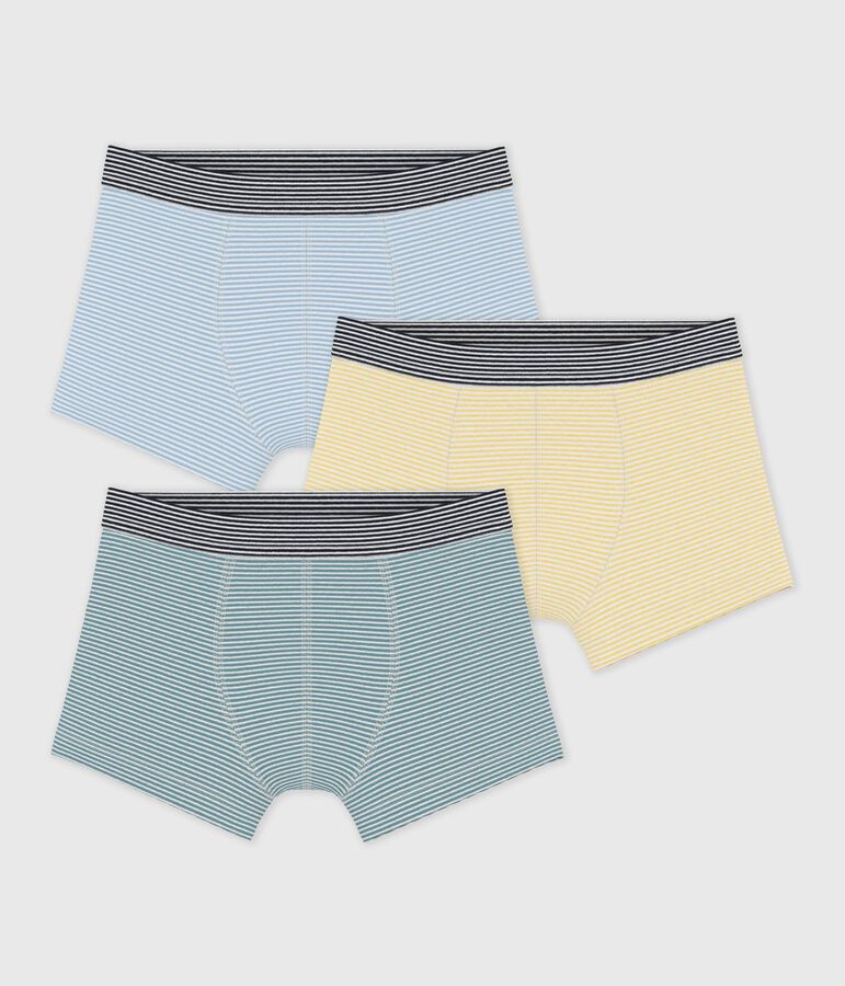 Lot de boxers enfant en coton &agrave; rayures multicouleur
