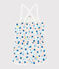 Badstof combishort voor meisjes wit MARSHMALLOW/wit MULTICO