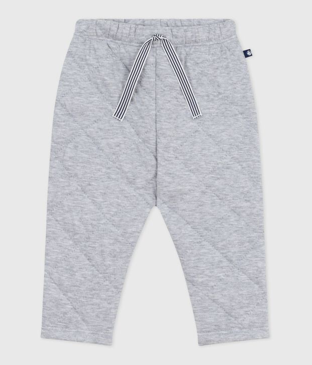 Pantalon b&eacute;b&eacute; en coton &eacute;pais uni gris