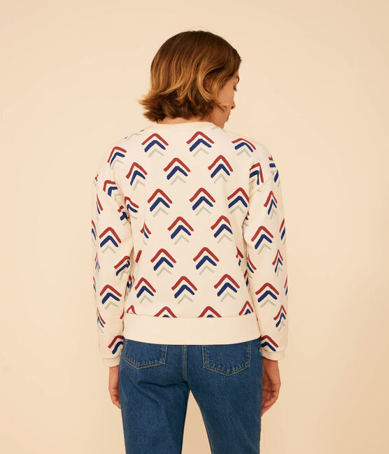 Sweatshirt van fleece voor dames wit AVALANCHE/ MULTICO