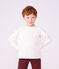 Effen katoenen T-shirt met lange mouwen voor kinderen wit