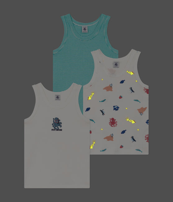Lot de 3 débardeurs  en coton petit garçon variante 1