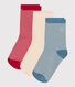 3 paires de chaussettes en coton rayures enfant
