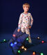 Pyjama en molleton gratté imprimé boules de Noël enfant