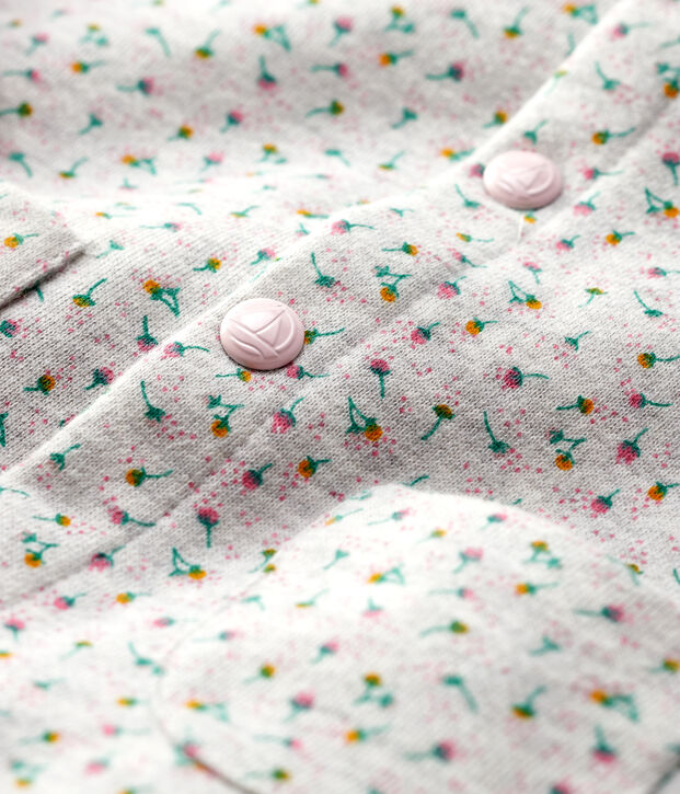 Cardigan molleton b&eacute;b&eacute;. gris/multicouleur