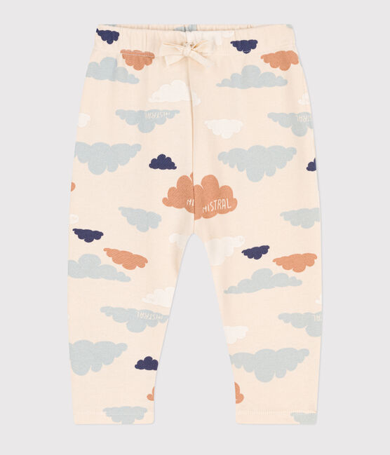 Pantalon bébé en molleton imprimé blanc AVALANCHE/ MULTICO