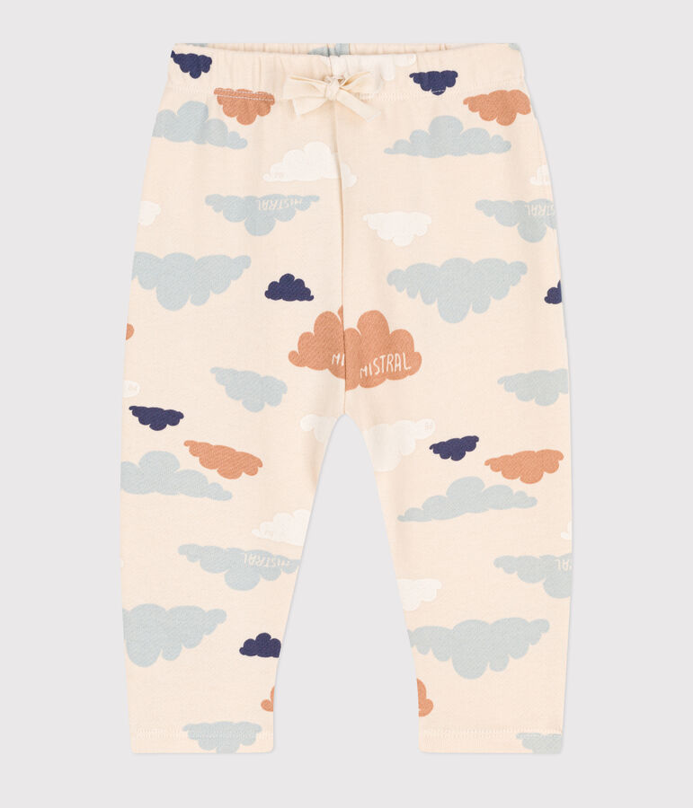 Broek in molton met print voor baby's wit AVALANCHE/ MULTICO