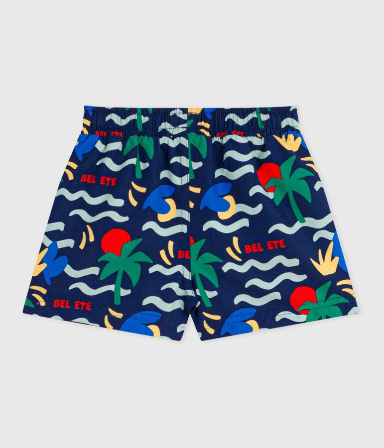 Zwemshort voor baby's met print blauw/multicouleur