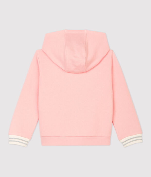 Sweatshirt &agrave; capuche en molleton enfant fille rose