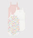 Lot de 3 bodies bretelles fleurs en coton