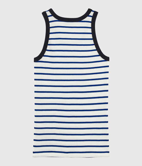 Débardeur iconique en coton Femme blanc MARSHMALLOW/bleu SURF