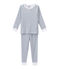 Pyjama garçon imprimé graphique blanc ECUME/bleu ASTRO