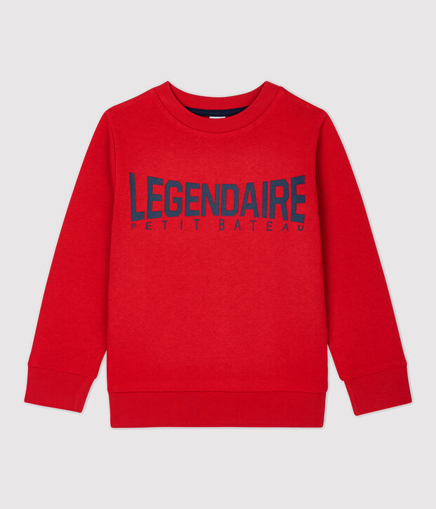 Molton jongens sweatshirt rood