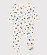 Katoenen babypjama met blauw hartje