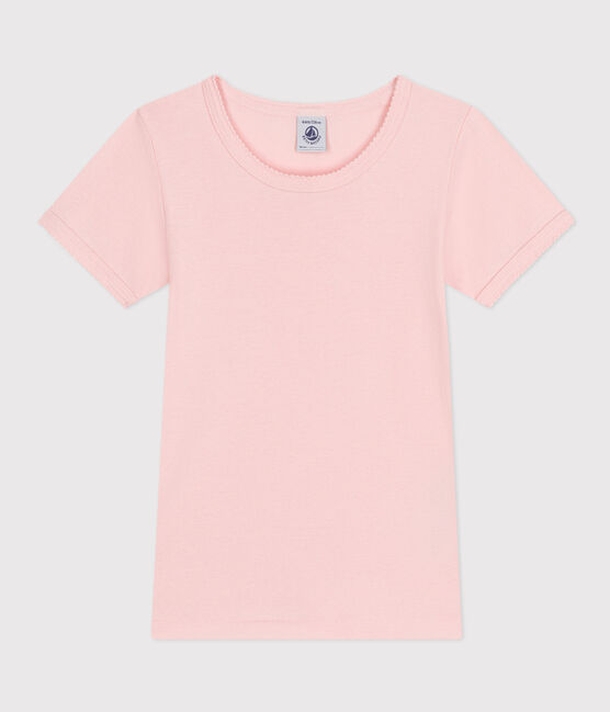 Katoenen T-shirt met korte mouw voor meisjes roze MINOIS