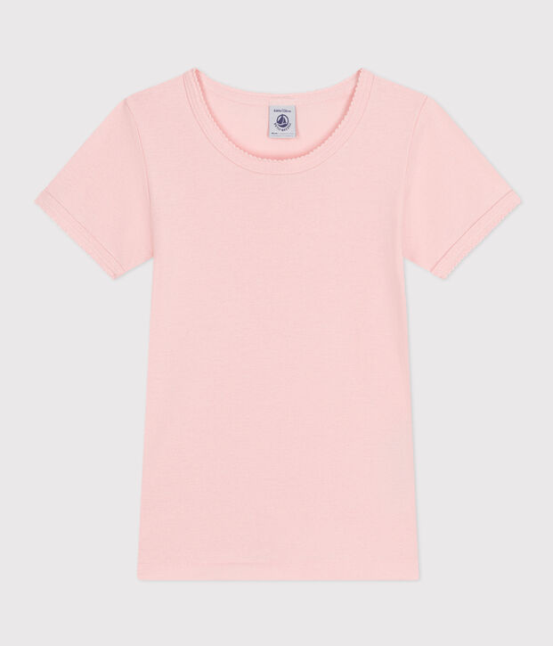 Katoenen T-shirt met korte mouw voor meisjes roze