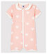 Roze playsuit voor babymeisjes van biologisch katoen