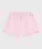 Short enfant en coton uni rose clair