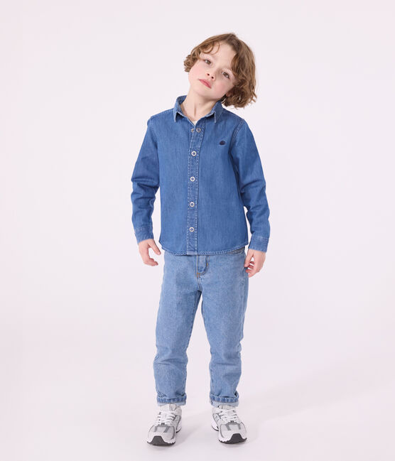 Chemise en denim léger enfant garçon bleu DENIM CLAIR