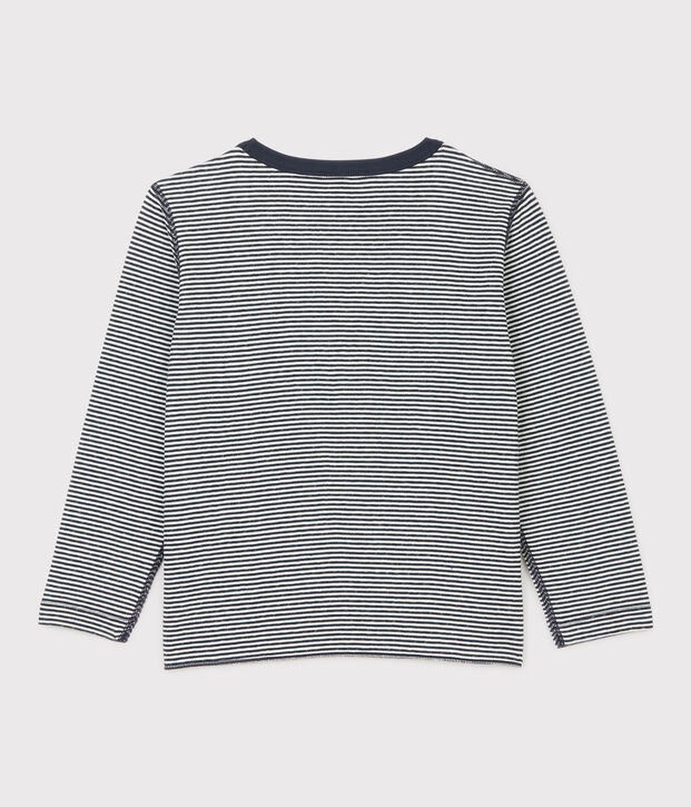 Jongens t-shirt met lange mouwen van tubic blauw/wit