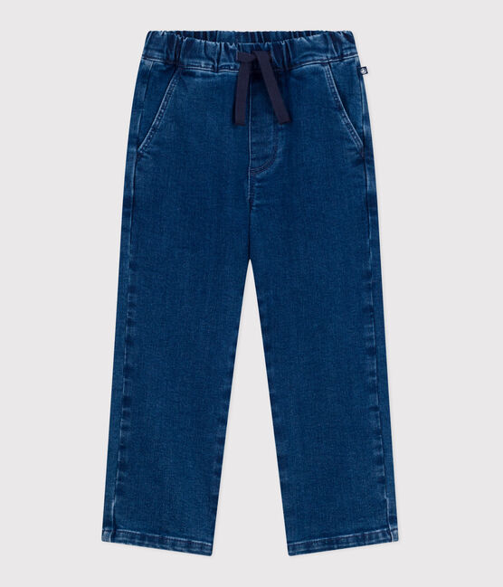 Kinderbroek van denim groen BRUT MOYEN