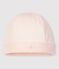 Fluwelen babymutsje in biokatoen roze FLEUR