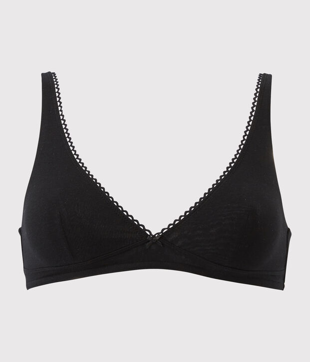 Soutien-gorge en coton stretch Femme noir