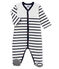 Uniseks babypyama in fluweel wit MARSHMALLOW/blauw SMOKING