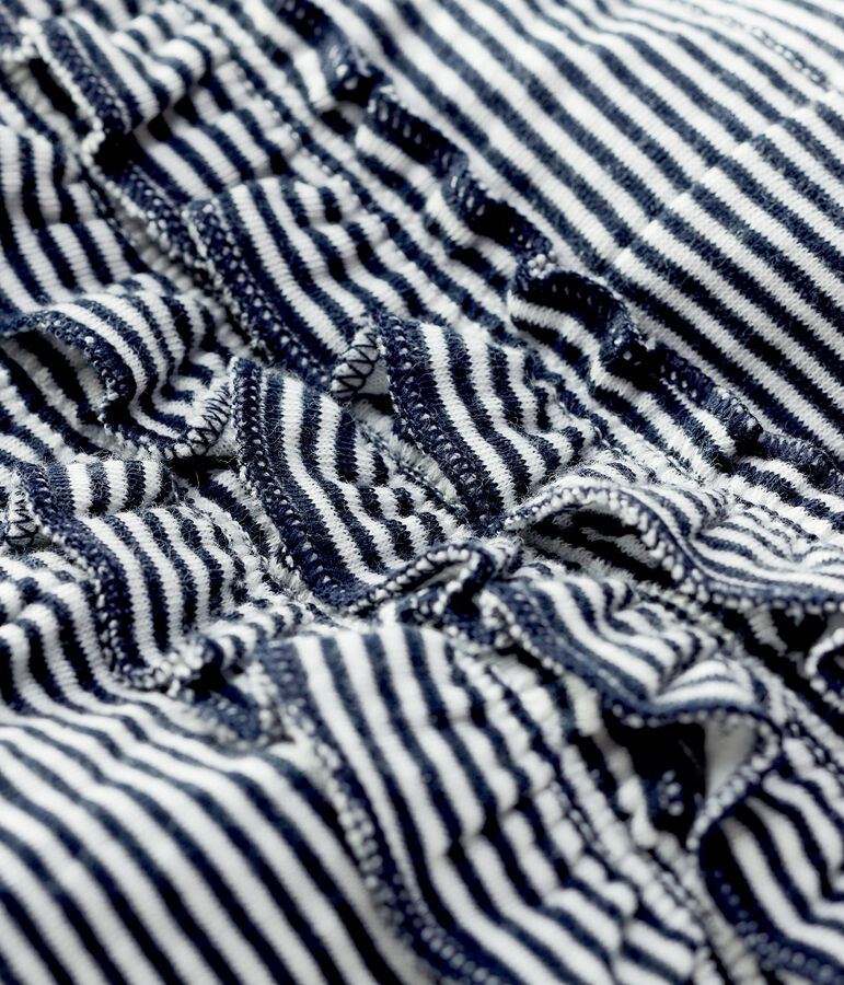 Katoenen babylegging. blauw/wit