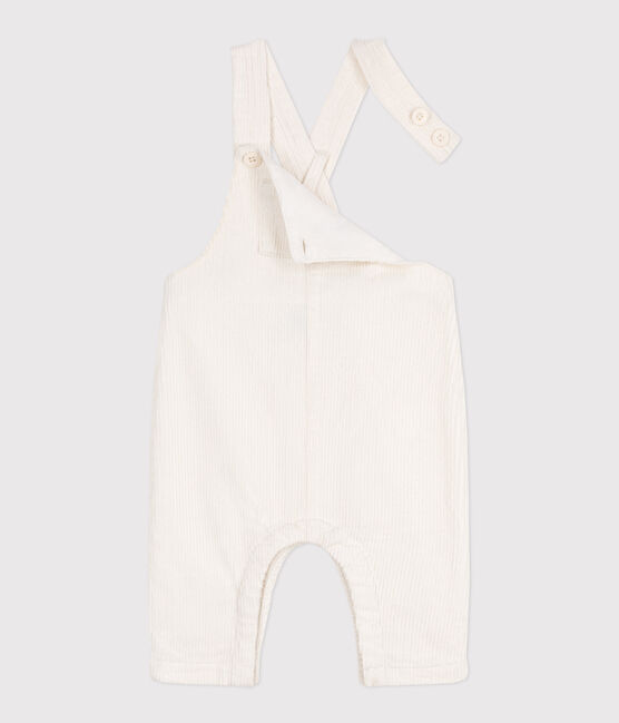 Effen babysalopette van corduroy ecru MILK